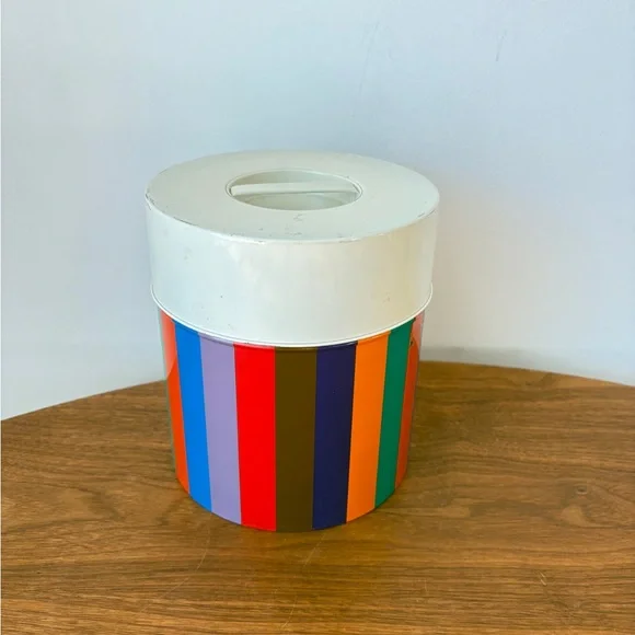 San Remo Colorful Striped Canister Set Mid Century Kitchen Bathroom Storage Tins - Picture 12 of 16